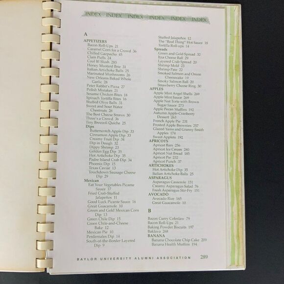 Baylor University Alumni Cookbook Homecoming Special Foods Memories 1996 Spiral - Picture 12 of 12
